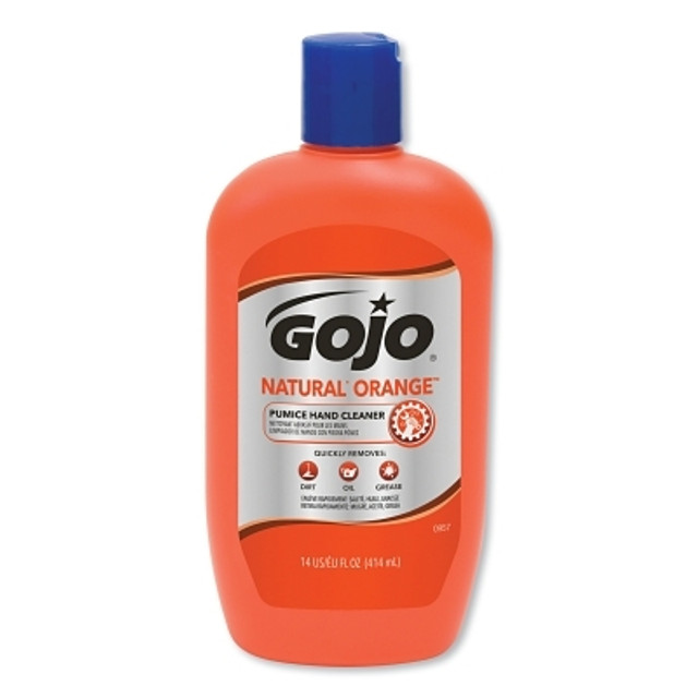 Gojo® Natural Orange Pumice Hand Cleaners, Citrus, Squeeze Bottle, 14 oz Gojo® Natural Orange Pumice Hand Cleaners, Citrus, Squeeze Bottle, 14 oz