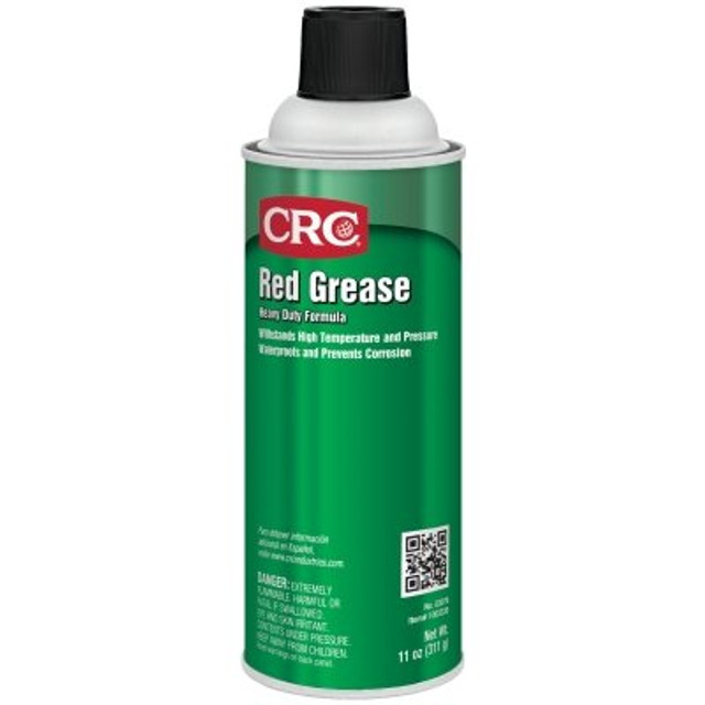 CRC® Red Grease Heavy Duty Formula, 16 oz Aerosol Can, 11 wt oz, NLGI Grade 2 CRC® Red Grease Heavy Duty Formula, 16 oz Aerosol Can, 11 wt oz, NLGI Grade 2