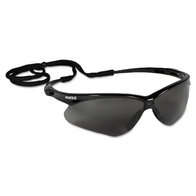 Ansell KleenGuard™ V30 Nemesis™ Safety Glasses, Smoke, Polycarbonate Lens, Anti-Fog, Black Frame/Temples, Nylon