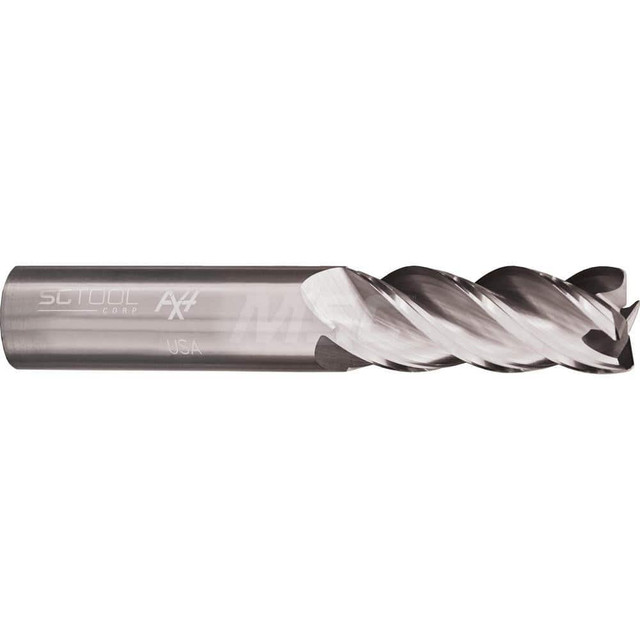 SC Tool 10753 Corner Radius End Mill: 1/2" Dia, 2" LOC, 0.06" Radius, 4 Flutes, Solid Carbide