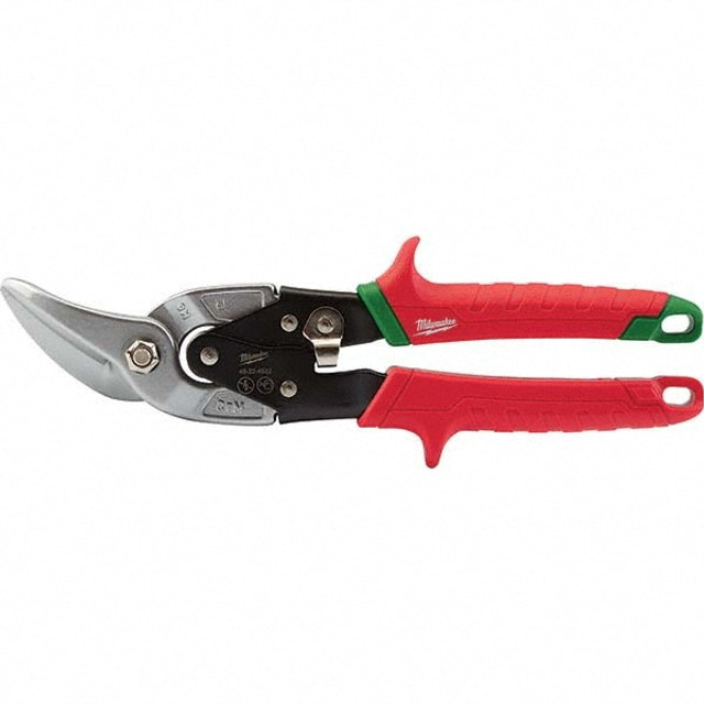 Milwaukee Tool 48-22-4522 Aviation Snips: 10" OAL, 5" LOC, Steel Blades