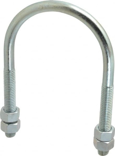 Empire 137G0300 Round U-Bolt: Without Mount Plate, 1/2-13 UNC, 3" Thread Length, for 3" Pipe, Steel