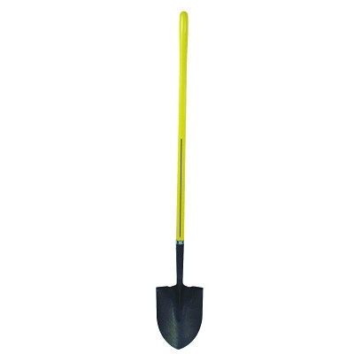 Nupla® Ergo Power® Round Point Shovel, 11.5 in x 9 in Round Pt Blade, 48 in Fiberglass Straight Handle, 16 ga
