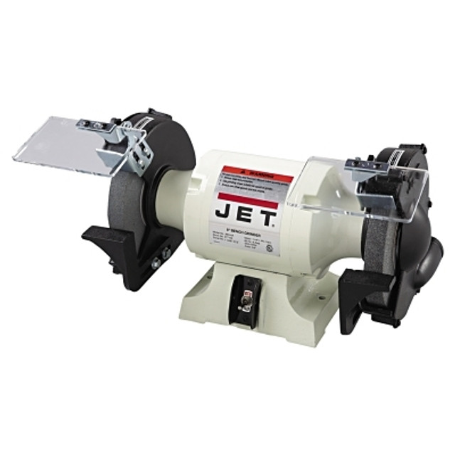 WMH Tool Group Jet® Industrial Bench Grinder, 8 in, 1 hp, Single Phase, 3450 rpm