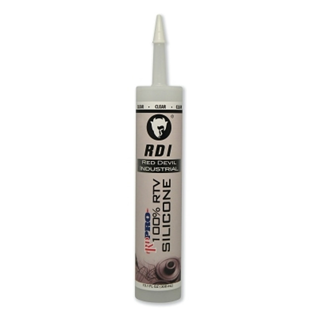 Red Devil 100% Silicone Architectural Grade RTV Sealant, 9.8 fl oz Cartridge, Clear