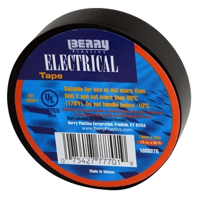 Berry Global Nashua® Electrical Tape, 3/4 in x 60 ft, Black