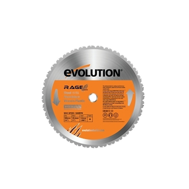 Evolution TCT Rage2 Replacement Blade, 14 in, 1 in Arbor, 1600 rpm, 36 Teeth
