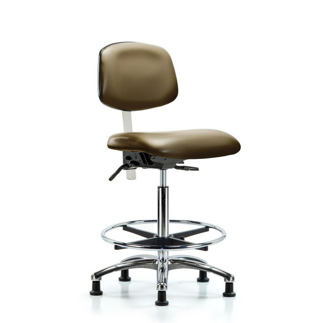 Blue Ridge Ergonomics MSC43883 Task Chair: Vinyl, Taupe