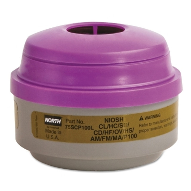 Honeywell Honeywell North® 75SCP100L Defender™ Multi-Purpose Cartridge/Filter, Olive/Magenta, used with 5500/7700 Half Masks, 5400/7600 Full Facepieces