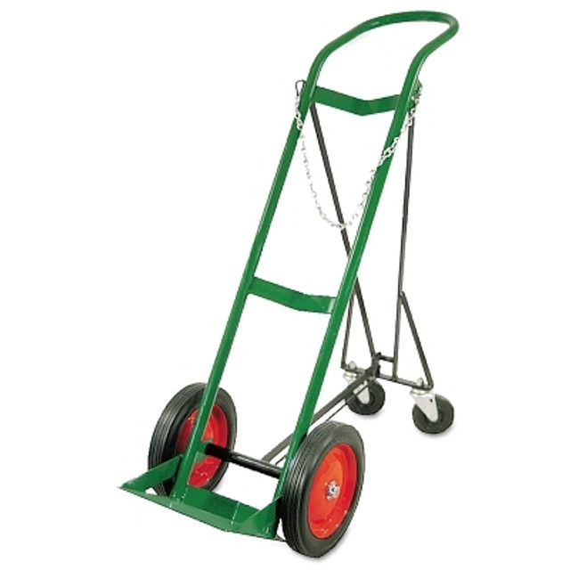 Anthony H/T Size Cylinder Cart, Sngl, 15 in W x 46 in H x 15 in D, 10 in dia x 1.75 in W Wheels, 2-Casters, Retractable Rear Assy Anthony H/T Size Cylinder Cart, Sngl, 15 in W x 46 in H x 15 in D, 10 in dia x 1.75 in W Wheels, 2-Casters, Retractable Rear Assy