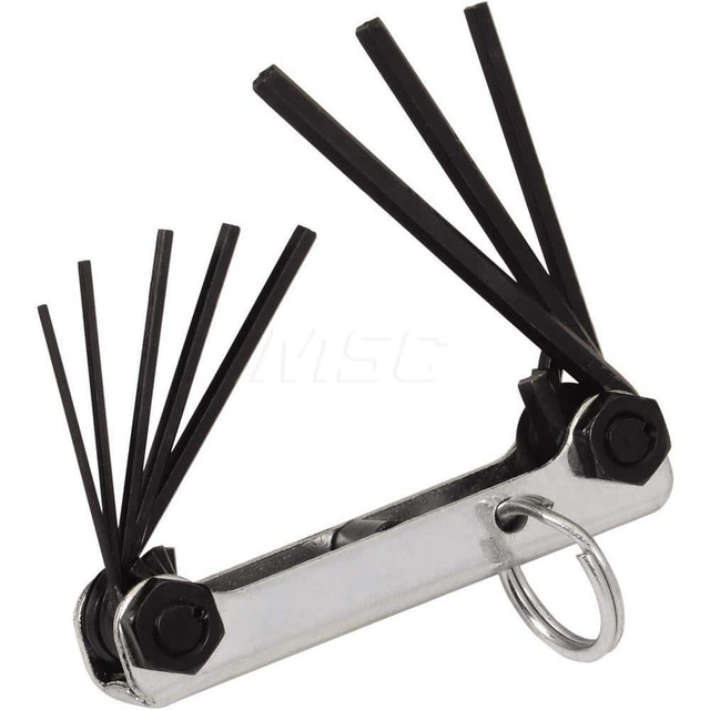 Williams MWS-47-TH Hex Key Sets; Tool Type: Tethered Hex Keys Set ; Handle Type: Fixed ; Measurement Type: Metric ; Hex Size Range (Inch): 1/2 - 3/8 ; Container Type: Fold-Up ; Tether Style: Tether Capable
