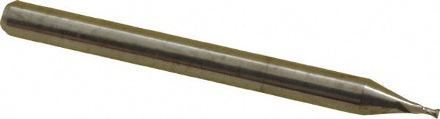 SGS 00331 Square End Mill: 0.035'' Dia, 0.053'' LOC, 1/8'' Shank Dia, 1-1/2'' OAL, 2 Flutes, Solid Carbide