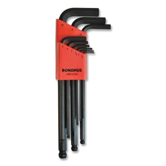 Bondhus® Ball End L-Wrench Set, ProGuard™ Finish, 1.5 mm to 10 mm, Metric, 9-Pc Set Bondhus® Ball End L-Wrench Set, ProGuard™ Finish, 1.5 mm to 10 mm, Metric, 9-Pc Set