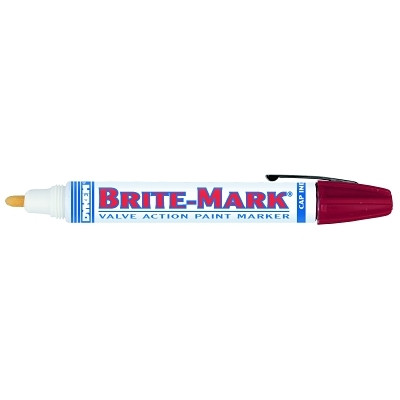 ITW Pro Brands DYKEM® BRITE-MARK® 40 Threaded Cap/Barrel Permanent Paint Marker, Valve Action, Medium, Red