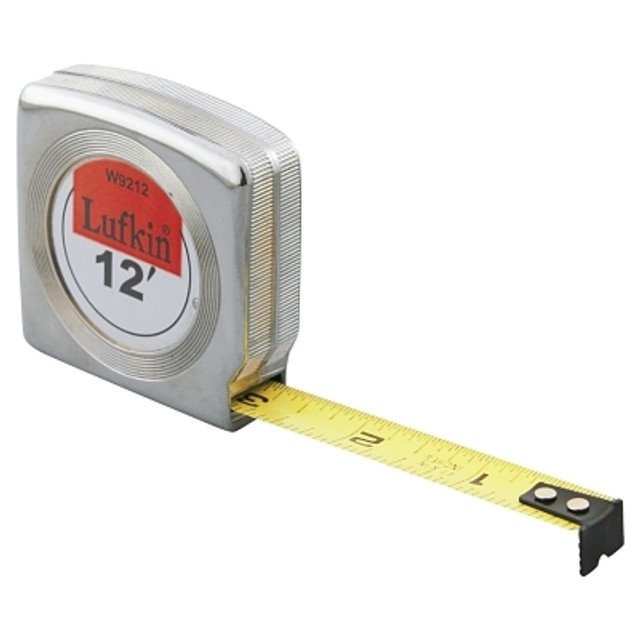 Apex Tool Group Crescent Lufkin® Mezurall® Measuring Tapes, 1/2 in x 12 ft, Chrome