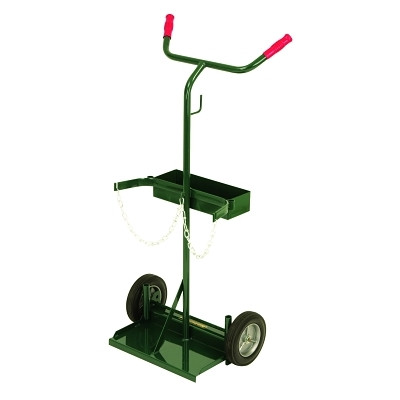 Harper Trucks Series 140 Truck, Holds 2 Cylinders, 7-1/2 in to 9 in dia, 8 in Semi-Pneumatic/B.B. Wheels