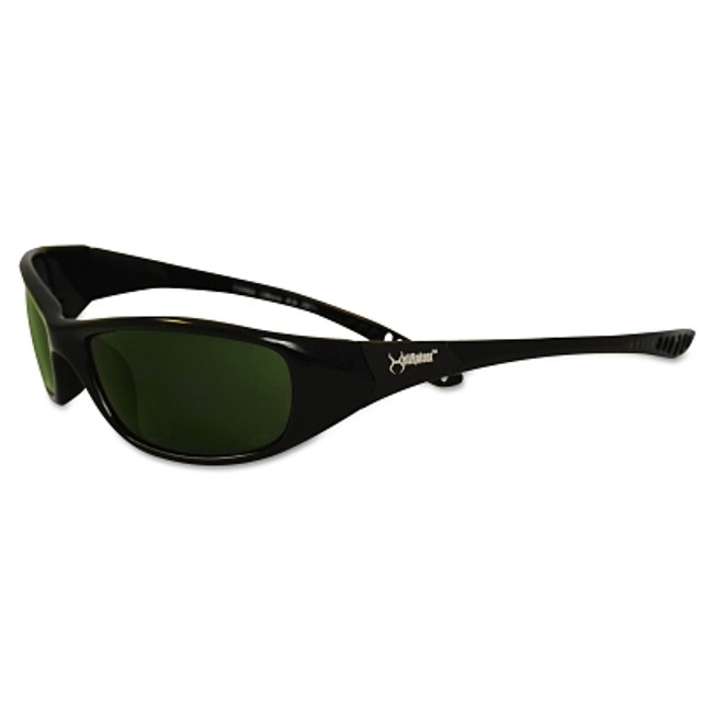 Ansell KleenGuard™ V40 Hellraiser™ Safety Glasses, IRUV Shade 5.0 Polycarbonate Lens, Uncoated, Black, Nylon