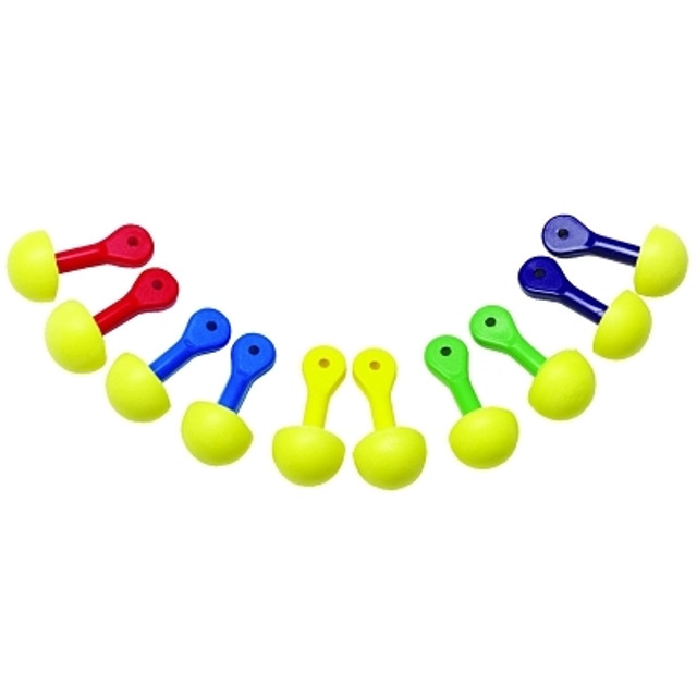 3M™ E-A-R™ Express™ Pod Plugs™ Earplug, Polyurethane, Yellow, Assorted Color Grips, Uncorded 3M™ E-A-R™ Express™ Pod Plugs™ Earplug, Polyurethane, Yellow, Assorted Color Grips, Uncorded