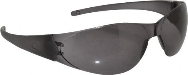 MCR Safety CK112 Safety Glass: Scratch-Resistant, Polycarbonate, Gray Lenses, Full-Framed, UV Protection