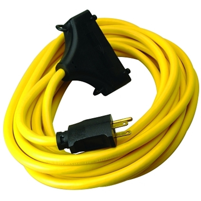 Southwire Generator Extension Cord, 25 ft, 3 Outlets, Yellow