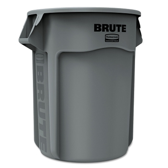 Newell Brands Rubbermaid Commercial FG265500GRAY BRUTE® Round Container without Lid, 55 gal, Heavy-Duty Plastic, Gray