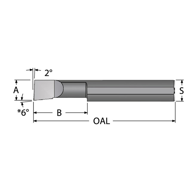 Scientific Cutting Tools B1801000 Boring Bar: 0.18" Min Bore, 1" Max Depth, Right Hand Cut, Submicron Solid Carbide