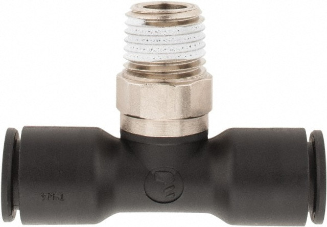 Legris 3108 60 14 Push-To-Connect Tube Fitting: Male Branch Tee, 1/4" Thread, 3/8" OD