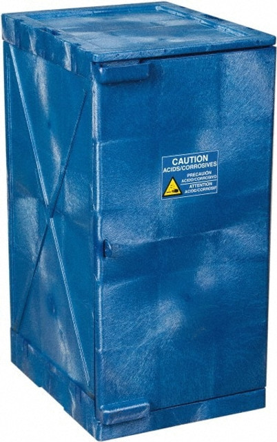 Eagle M12CRA Stackable Cabinet: Manual Closing, 2 Shelves, Blue