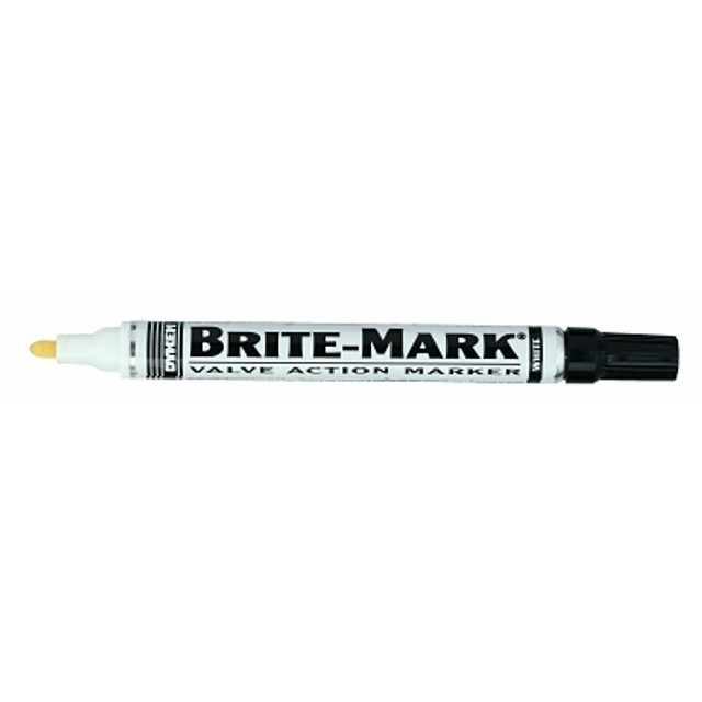 ITW Pro Brands DYKEM® BRITE-MARK® Medium Permanent Paint Marker, Valve Action, White ITW Pro Brands DYKEM® BRITE-MARK® Medium Permanent Paint Marker, Valve Action, White