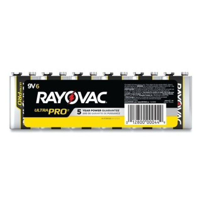 RAYOVAC® Ultra Pro™ Alkaline Battery, 9V, Shrink Pack, 6/PK