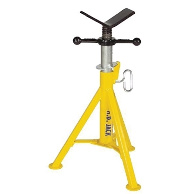 Sumner Heavy-Duty Style Lo Jack, Vee, 2500 lb Cap, 1/8 in to 36 in Pipe, 21 in to 36 in H Sumner Heavy-Duty Style Lo Jack, Vee, 2500 lb Cap, 1/8 in to 36 in Pipe, 21 in to 36 in H