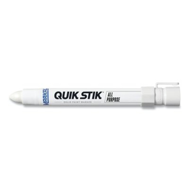 LA-CO Industries Inc Markal® Quik Stik® All Purpose Solid Paint Marker, 11/16 in Tip, 6 in L, White