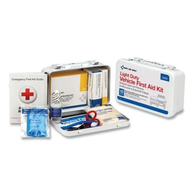 First Aid Only® 10 Person Vehicle First Aid Kit, Weatherproof Steel Case