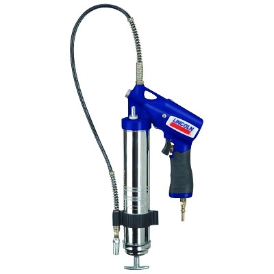 Lincoln Industrial Air Powered Grease Gun, 14.5 oz, 150 psi, 7/16 in(UNEF), Hose, Pneumatic Pump