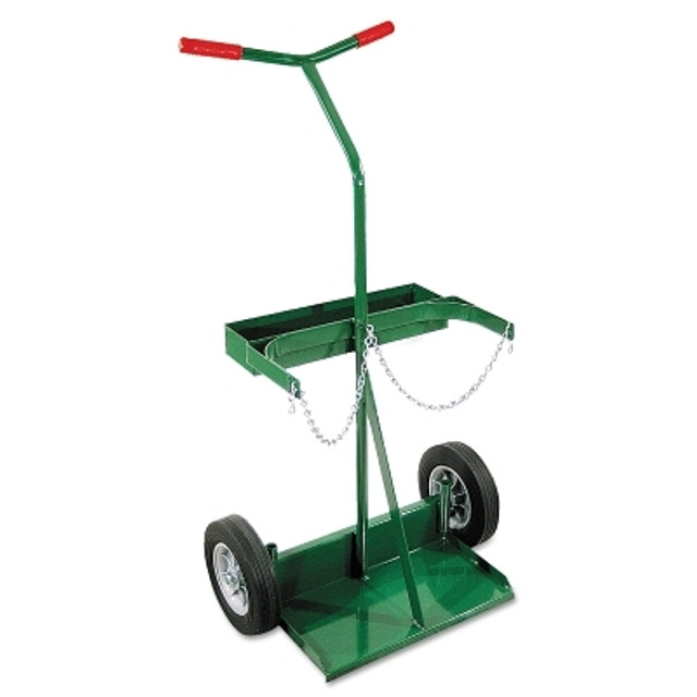 Anthony 81 Medium Heavy-Duty Dual-Cylinder Cart, 48 in H x 28 in W, 10 in Solid Rubber/Plastic Rim Wheels