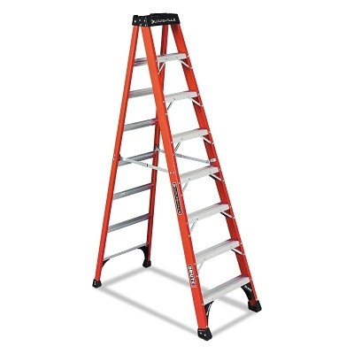 Louisville Ladder® FS1400HD Series Fiberglass Stepladder, 8 ft x 25-7/8 in W, 375 lb Capacity