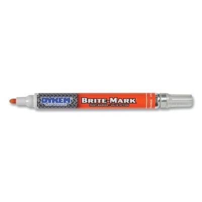 ITW Pro Brands DYKEM® BRITE-MARK® Medium Permanent Paint Marker, Valve Action, Orange
