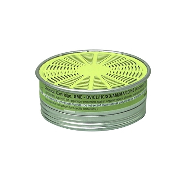 MSA Comfo® Respirator Cartridge, OV/AM/CL/CD/FM/HC/HF/HS/MA/SD, Comfo® Respirators, NIOSH Color Code Olive/Olive