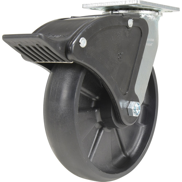 Vestil CST-VE-8X2GFN-S Standard Casters; Mount: With Holes; Bearing Type: Roller; Wheel Diameter (Inch): 8; Wheel Width (Inch): 2; Load Capacity (Lb. - 3 Decimals): 1250.000; Wheel Material: Glass Filled Nylon; Wheel Color: Black; Overall Height (Inc