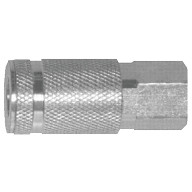 Dixon Valve Air Chief Industrial Semi-Auto Coupler, Pipe Thread, 1/4 in Body Size, 1/4 in (NPT) F, Brass