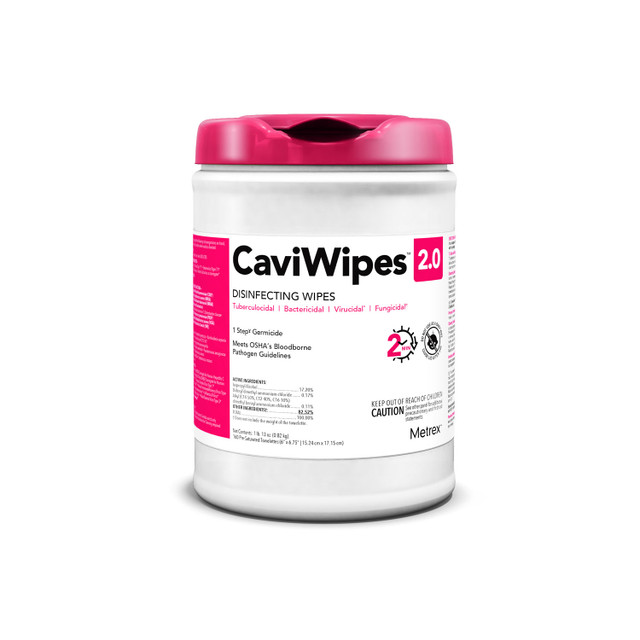 Metrex Research Corporation  14-1100 CaviWipes 2.0, 160 wipes/canister, 12 can/cs (40 cs/plt) (US Only)
