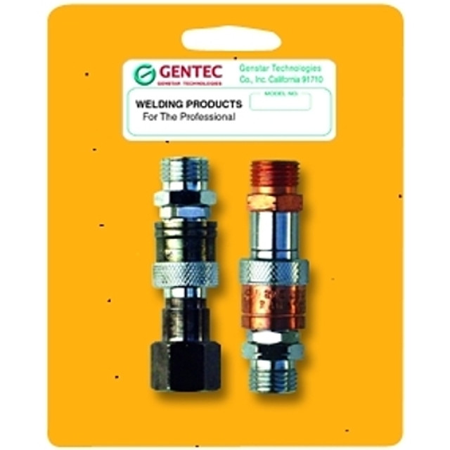 GENTEC® Quick Connector Set, Hose-to-Hose, Fuel/Oxygen, B-Size 9/16 in-18