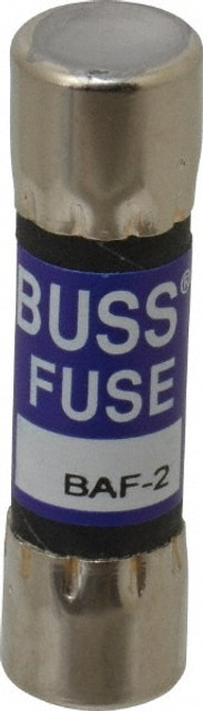 Cooper Bussmann BAF-2 Cartridge Fast-Acting Fuse: 2 A, 10.3 mm Dia