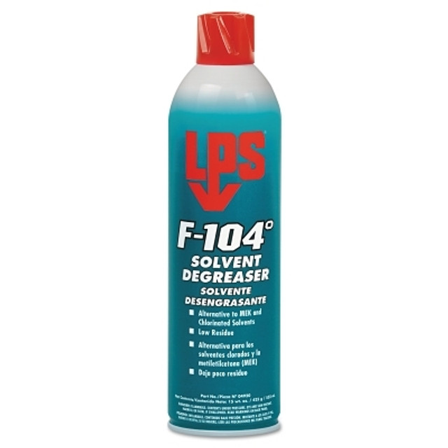 ITW Pro Brands LPS® F-104° Solvent Degreaser, Ready-to-Use, 15 oz, Aerosol Can, Mild Orange Odor
