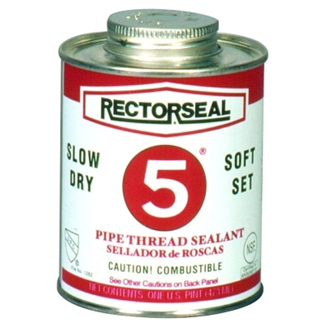 Rectorseal 25300 No. 5® Pipe Thread Sealant, 1 qt Can, Yellow