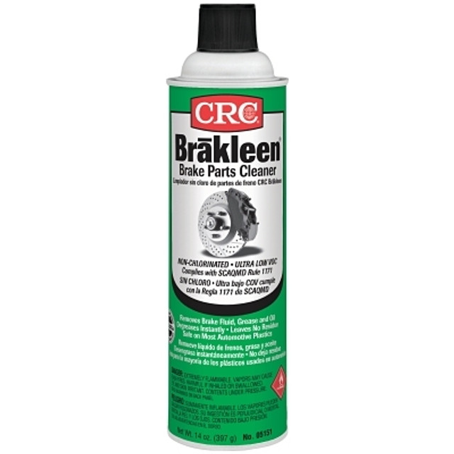 CRC® 05151 Brake Parts Cleaner, 20 oz Aerosol Can, Irritating Odor, Non-Chlorinated, Ultra Low VOC, SCAQMD 1171 Compliant