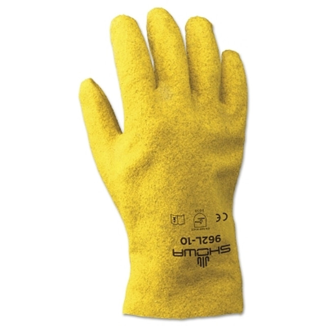 SHOWA® 962M09 926 Gloves, Size 9, PVC Coated, Medium, Yellow
