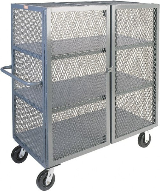 Jamco VC348-P6 Steel Mesh Security Truck: 2,000 lb Capacity, 3 Shelf