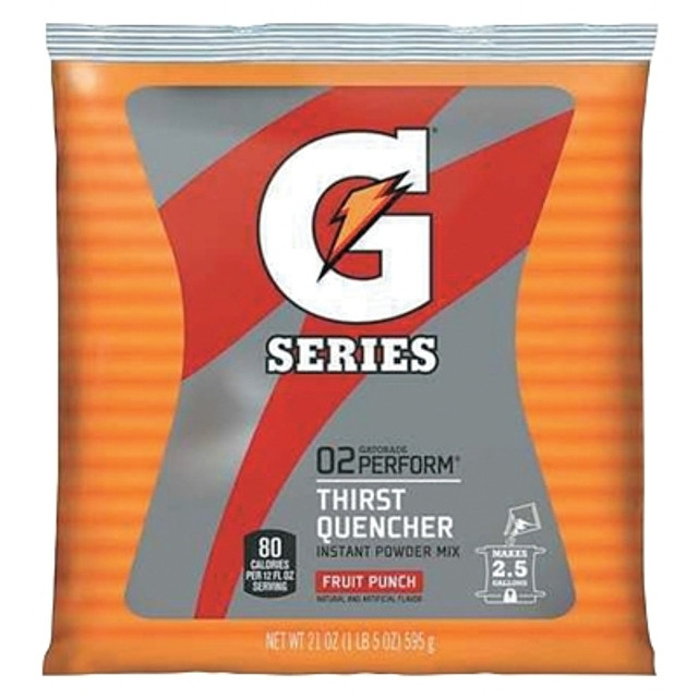 Gatorade® G Series 02 Perform® Thirst Quencher Instant Powder, 21 oz, Pouch, 2.5 gal Yield, Fruit Punch