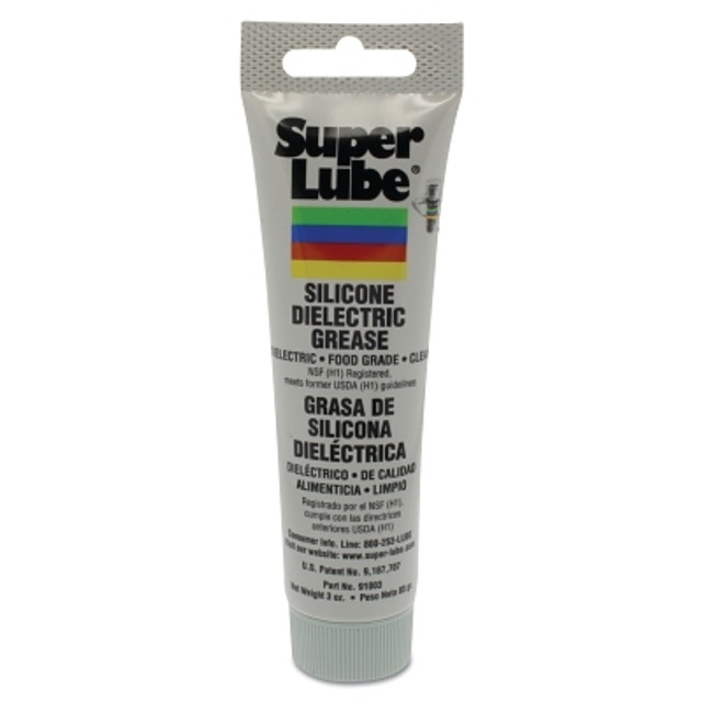 Super Lube® 91003 Silicone Dielectric and Vacuum Grease, 3 oz Tube, NLGI Grade 2, NSF Rating H1 Food Grade